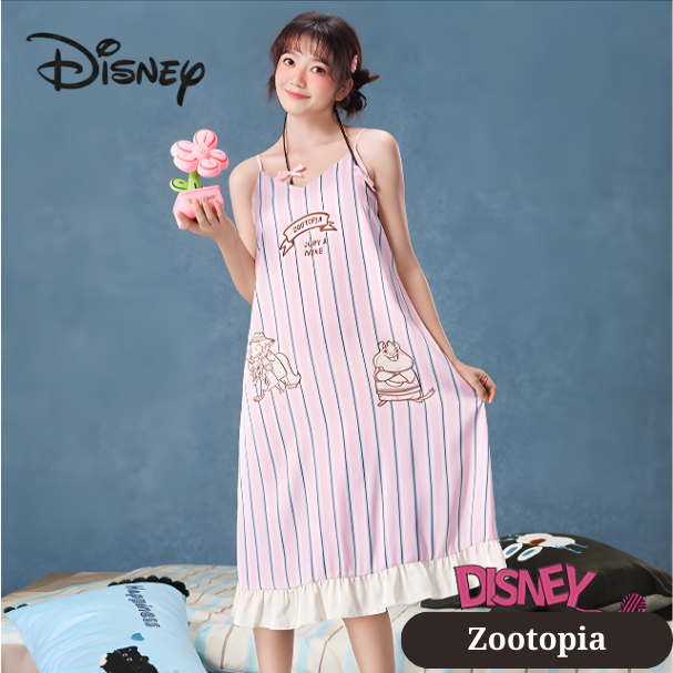 Đầm Ngủ 2 Dây Viền Ren Zootopia – Style Disney Năng Động Trẻ Trung