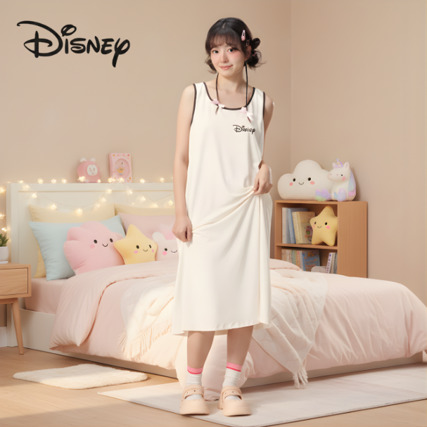 Đầm Sát Nách Disney – Phối Màu Tối Giản