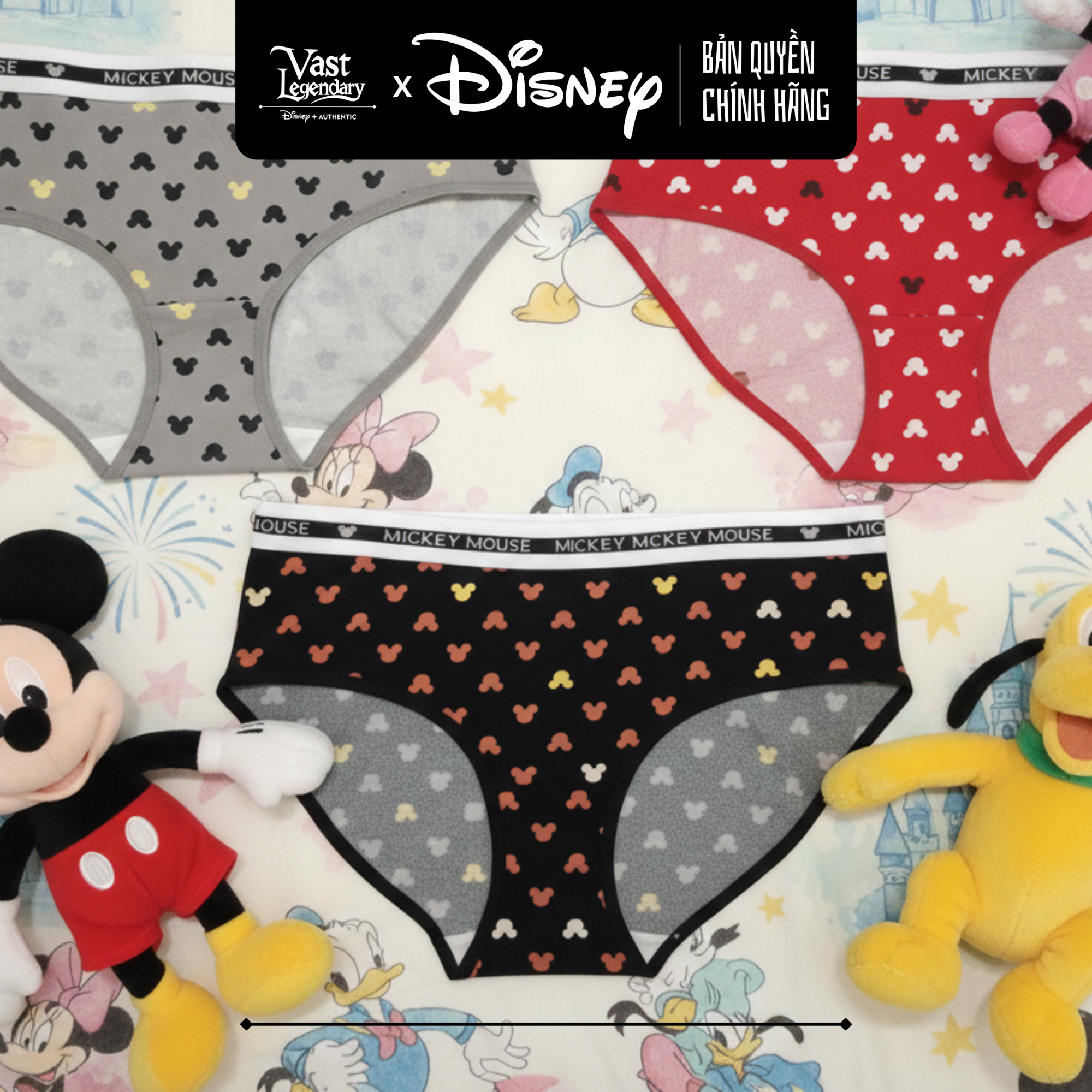 Quần Lót Nữ Chấm Bi Mickey Chính Hãng Disney - Đáng Yêu & Dễ Chịu