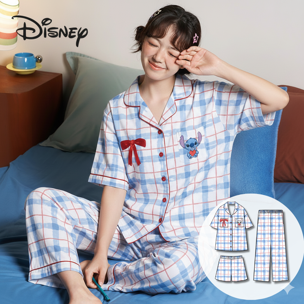 Set 3 Món Hoạt Hình Stitch Phong Cách Disney – Đáng Yêu & Nữ Tính