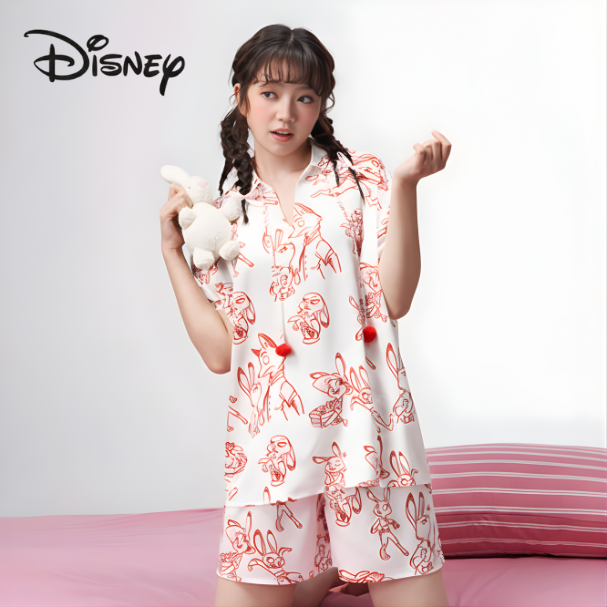 Bộ Quần Áo Ngủ Full Họa Tiết Hoạt Hình Zootopia Dễ Thương