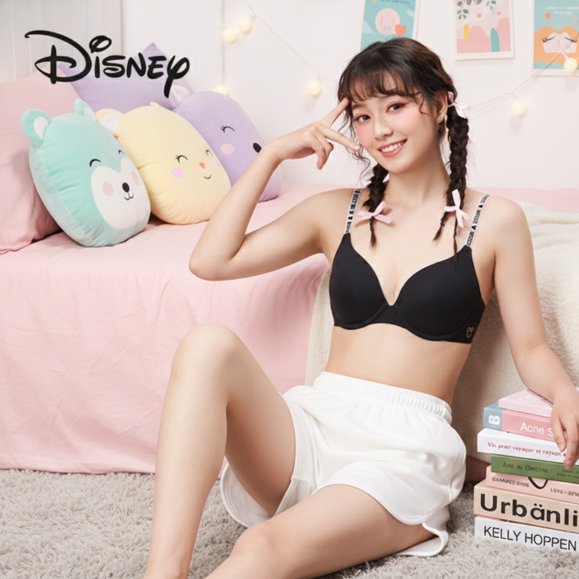 Áo Ngực Nữ Họa Tiết Mickey Đơn Giản – Êm Ái & Tự Tin